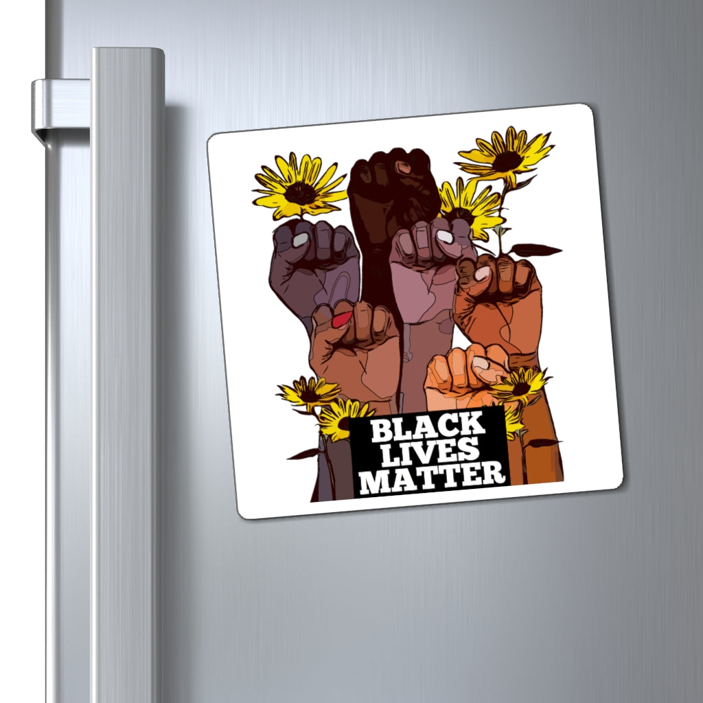 Black Lives Matter Graphic Text Magnets