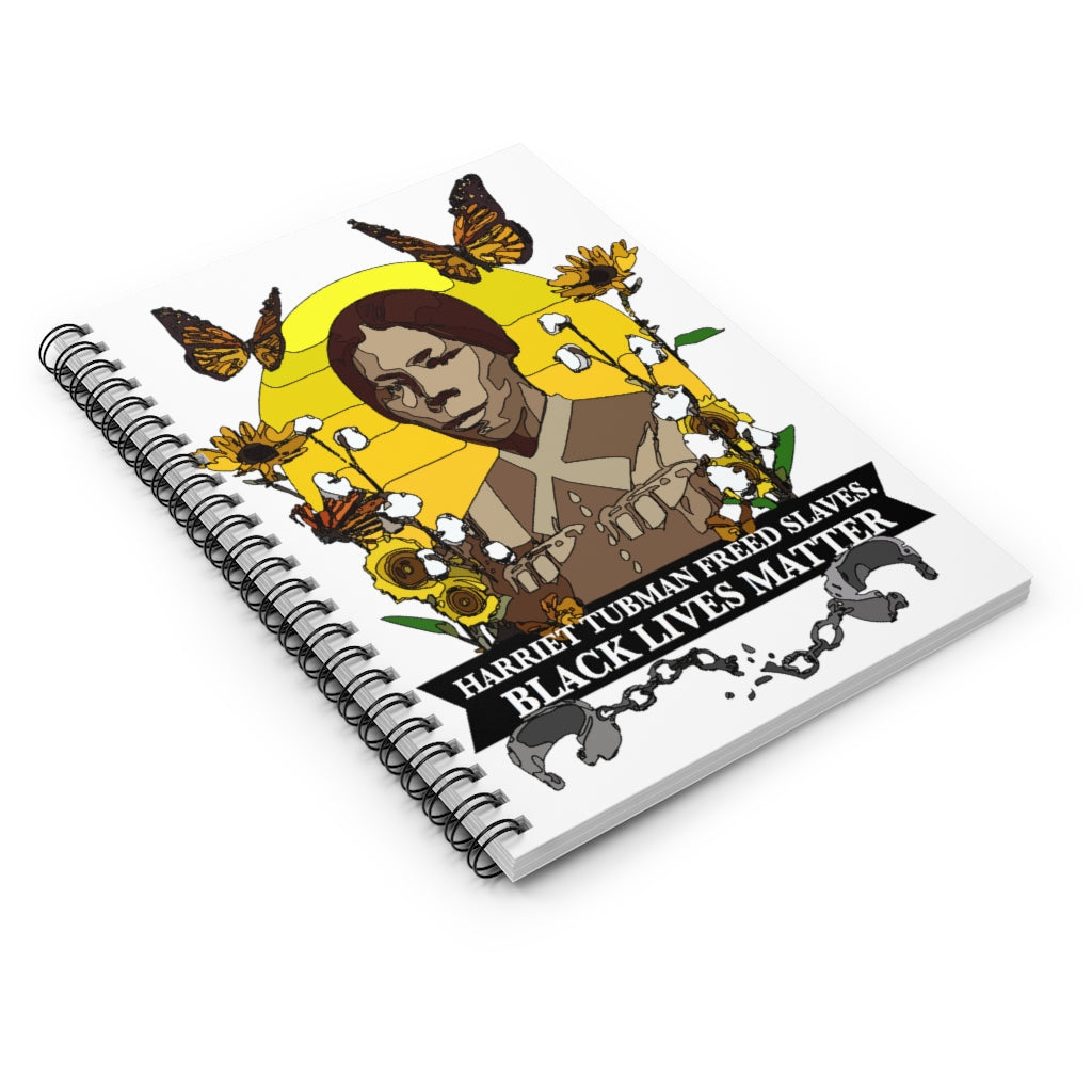 Harriet Tubman BLM Illustration Spiral Notebook - Ruled Line