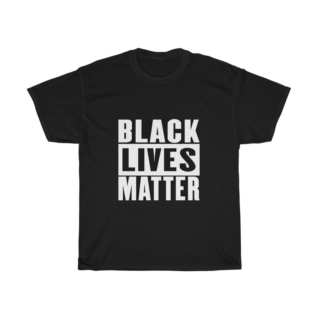 Black Lives Matter (Plain Text Version) Unisex Heavy Cotton Tee
