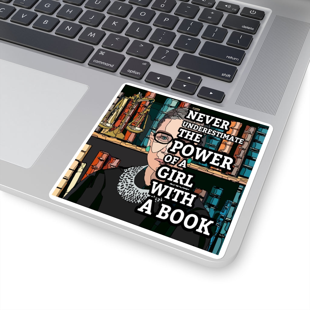 Ruth Bader Ginsburg RBG Power of a Book Sticker