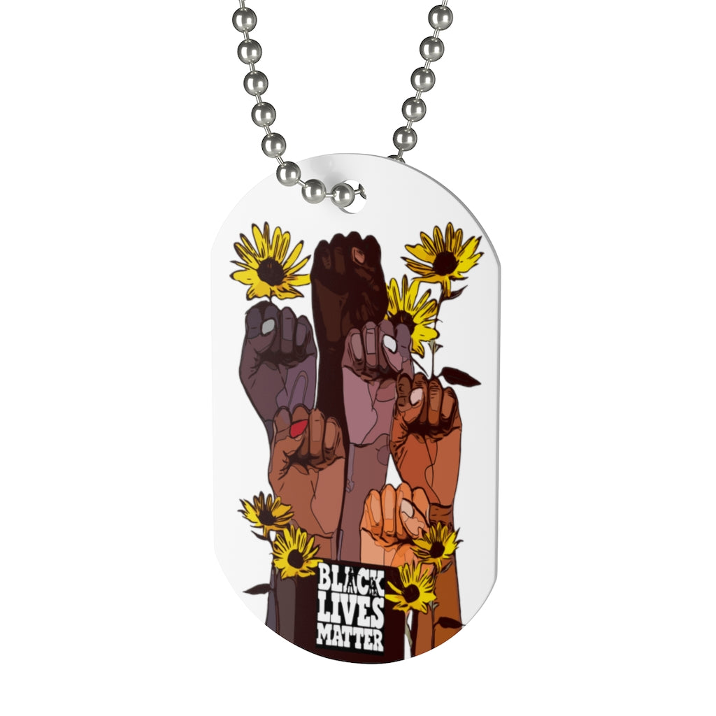 Black Lives Matter Art Dog Tag Necklace