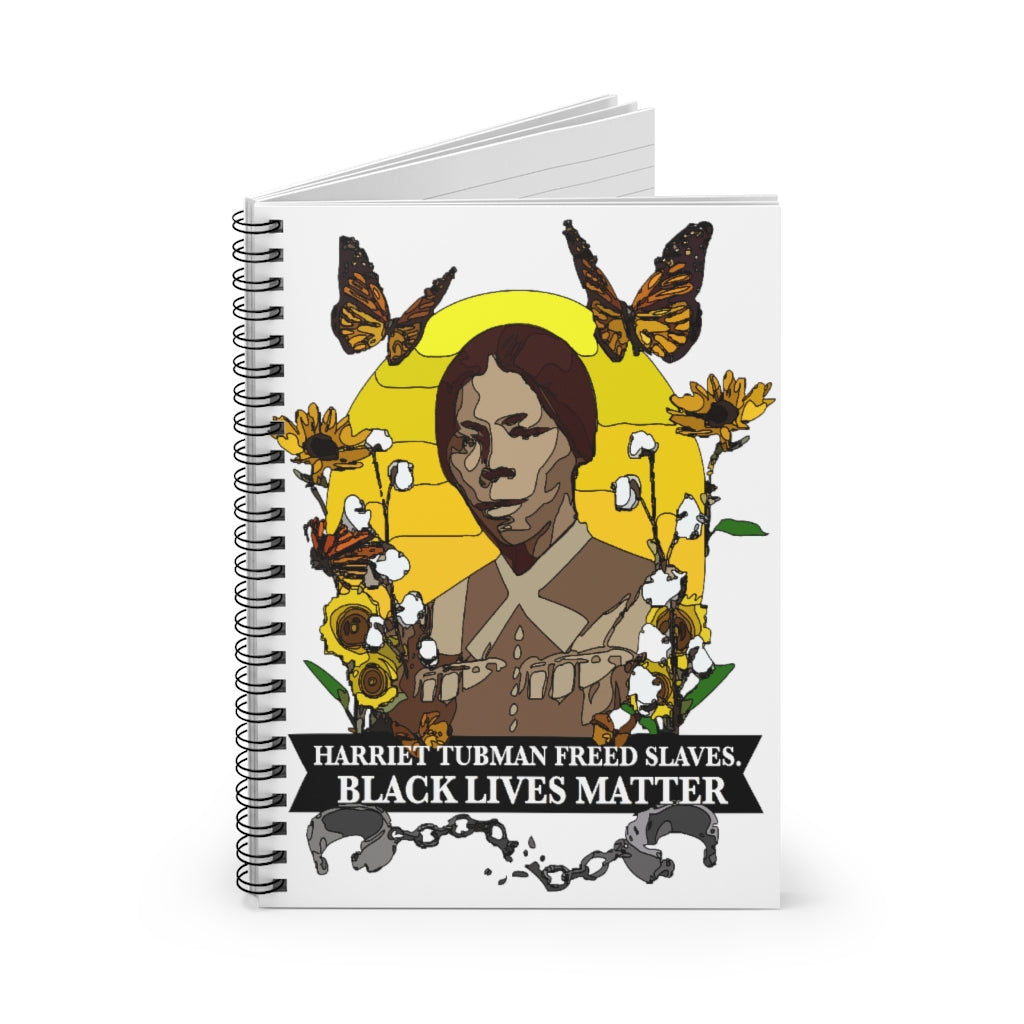 Harriet Tubman BLM Illustration Spiral Notebook - Ruled Line