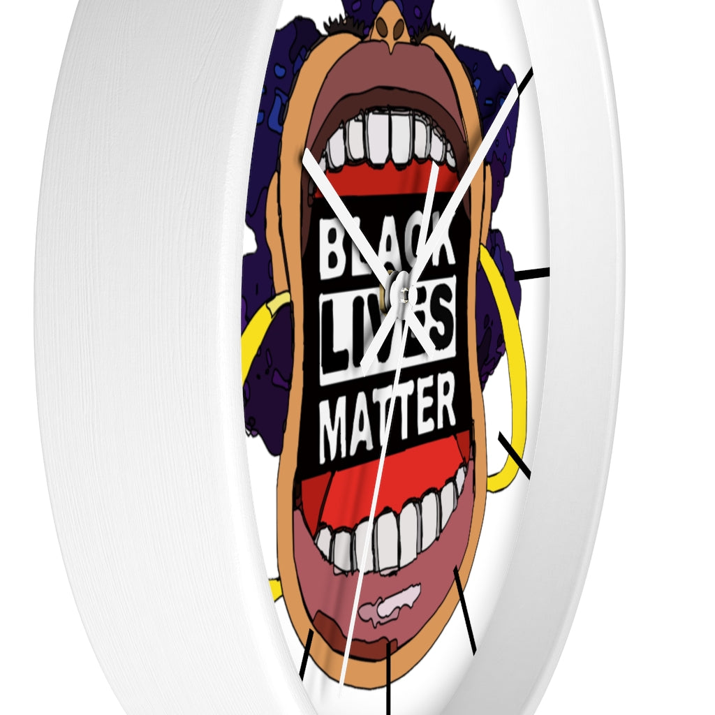 Black Lives Matter Screaming Head Wall clock