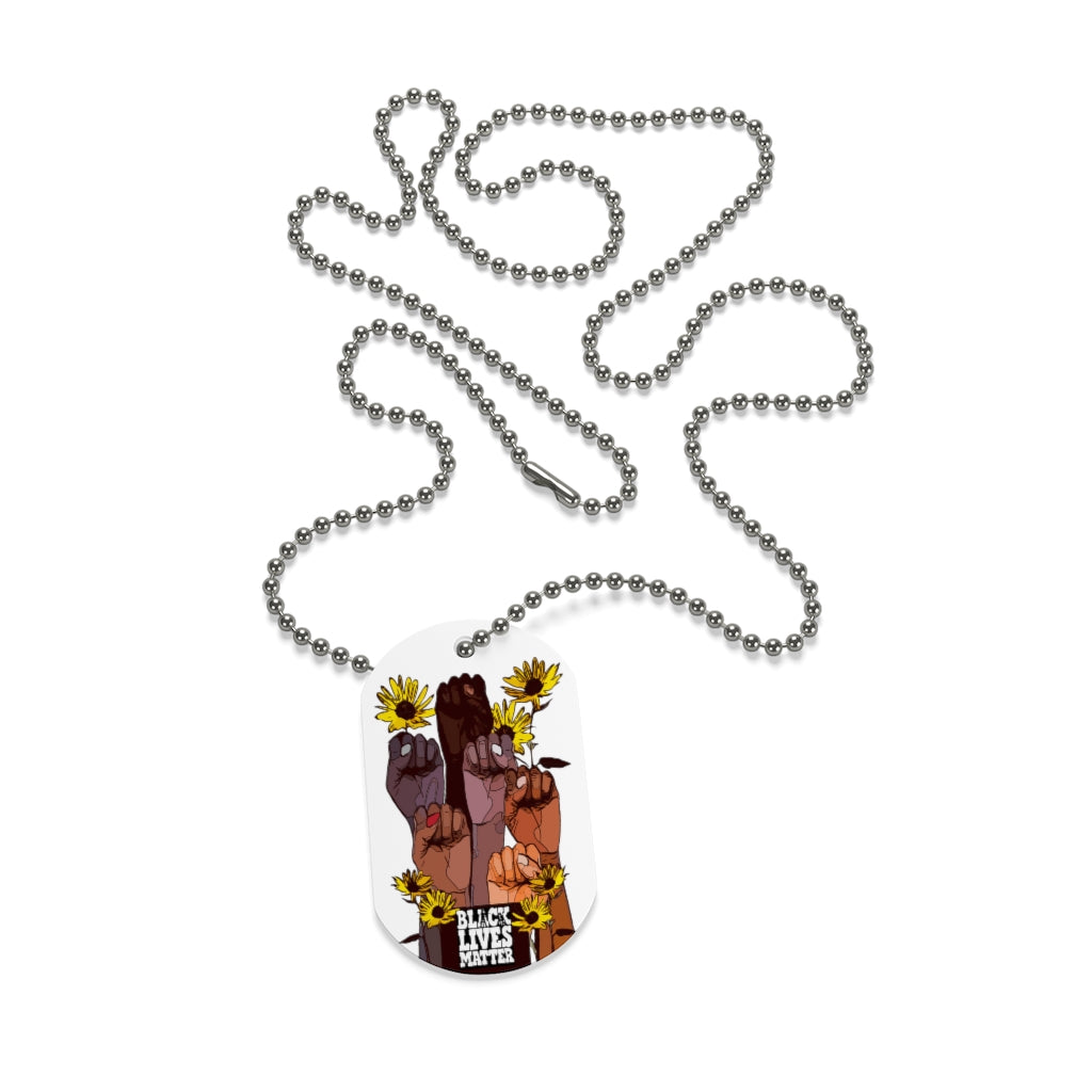 Black Lives Matter Art Dog Tag Necklace