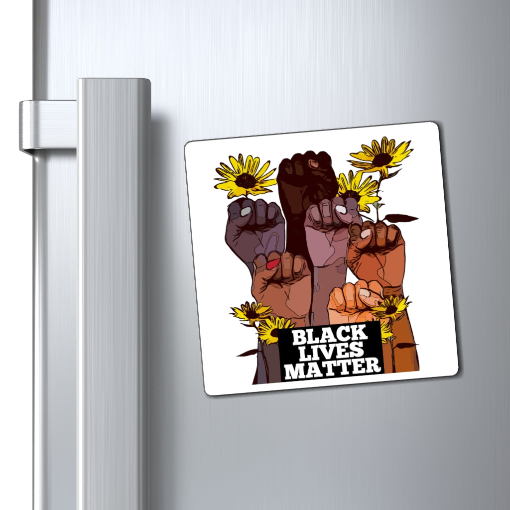 Black Lives Matter Graphic Text Magnets
