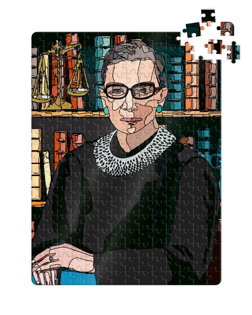 Ruth Bader Ginsburg Mosaic Pop Art Jigsaw Puzzle | 10”X14” 252 Pcs.
