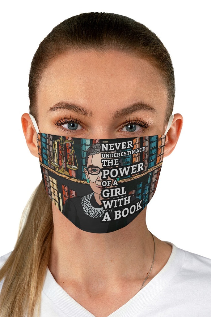 Ruth Bader Ginsburg RBG Book Power Fabric Face Mask
